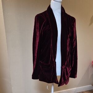 Well Worn Velvet Maroon Women's Blazer